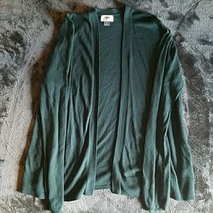 Forest green old navy L open front cardigan